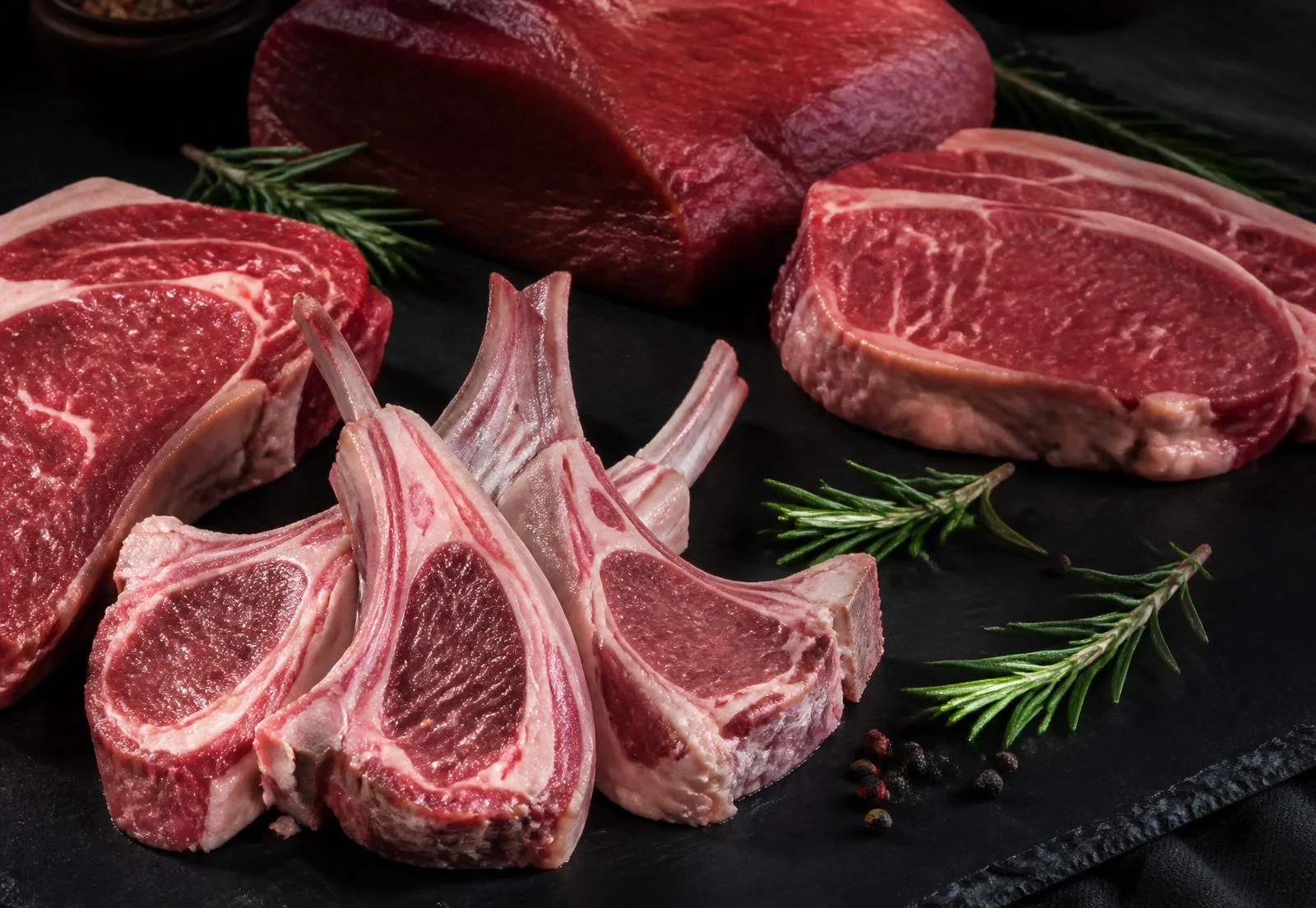 Premium halal lamb chops and beef cuts supplied by LAHM PURE TRADING in Dubai